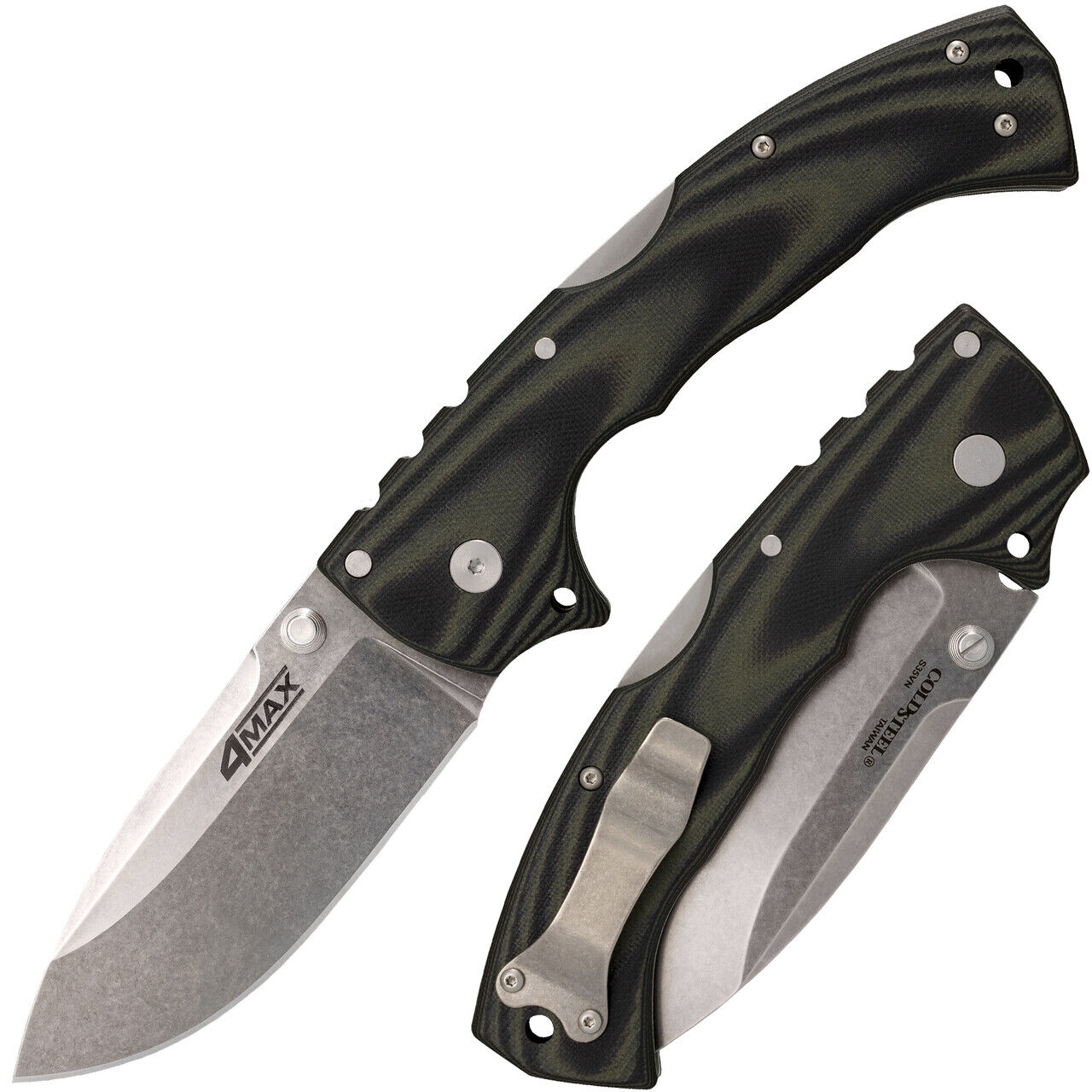 Cold Steel Knives 4-Max Elite 62RMA CPM S35VN Stainless Steel Black Olive G10