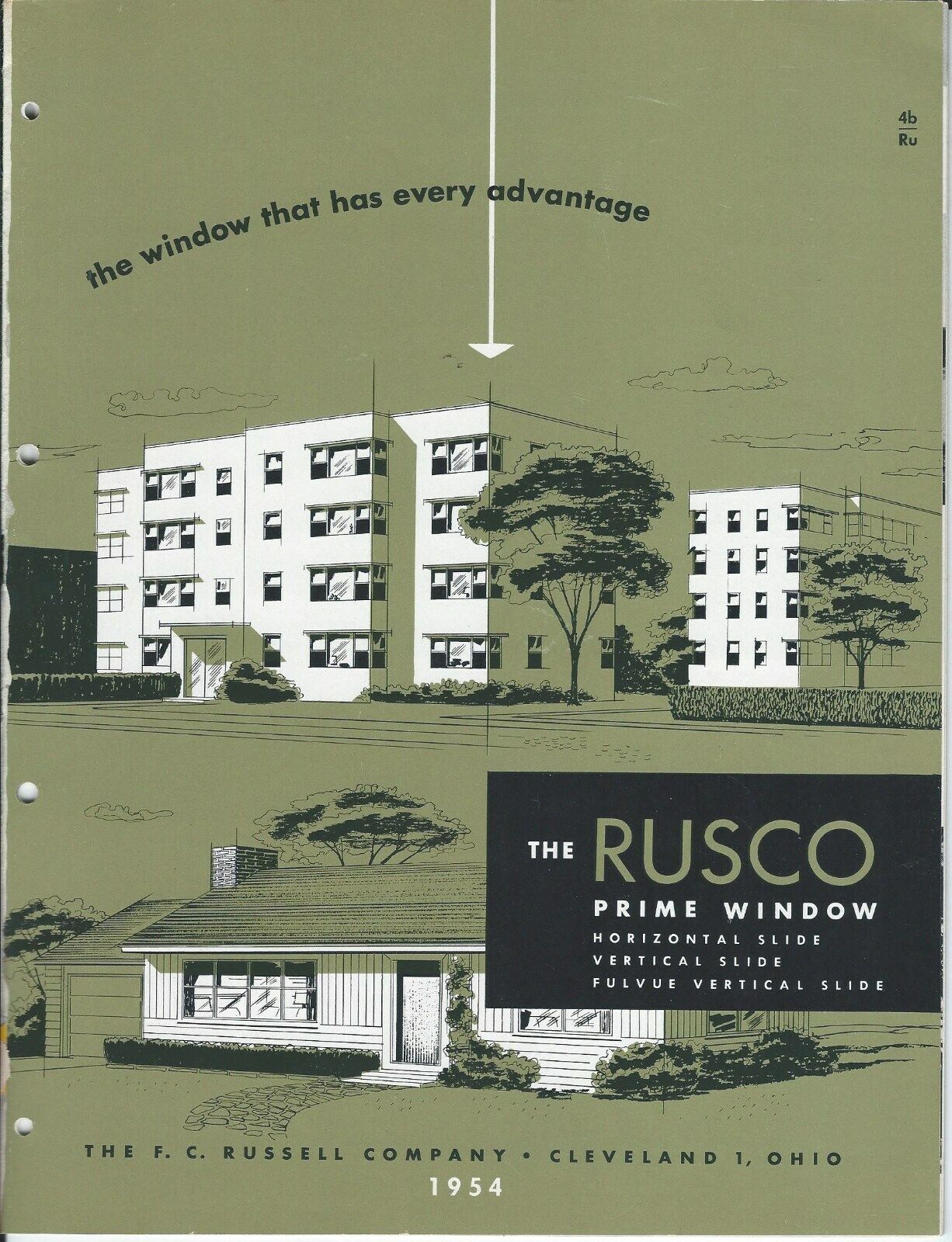 Brochure - FC Russell Rusco Prime Window Horizontal Vertical Slide 1954 (AF708)