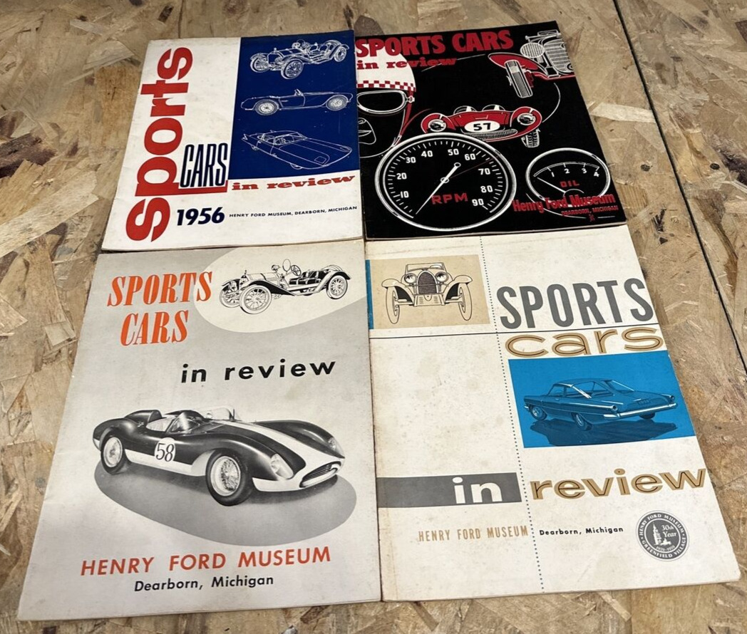 1956 1957 1958 1959 Sports Cars in Review Magazine Henry Ford Museum Lot of 4