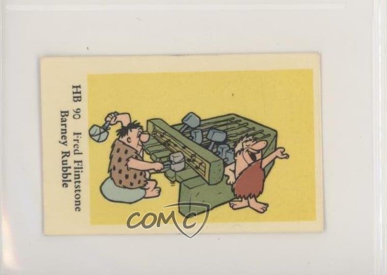 1965 Dutch Gum HB Set Fred Flintstone Barney Rubble #HB90 f5h