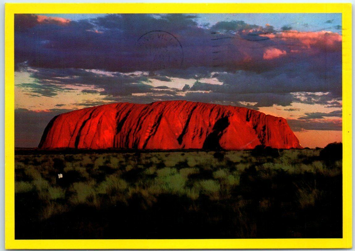 Postcard - Ayers Rock at Sunset, Australia