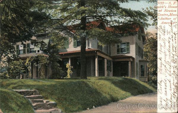 1906 S.F. Smith\'s House at Newton Centre,MA Middlesex County Massachusetts
