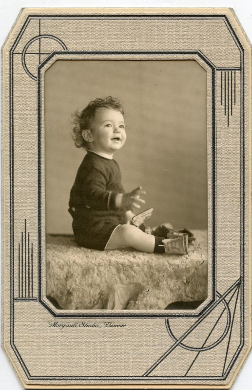 Antique Photo-Denver,Colorado-Cute Baby With Curly Hair