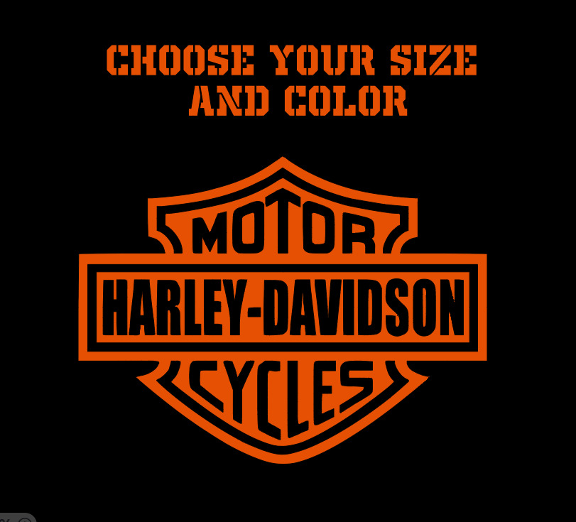 Fits Harley Davidson Bar and Shield Sticker Harley Decal Vinyl motorcycle 6\