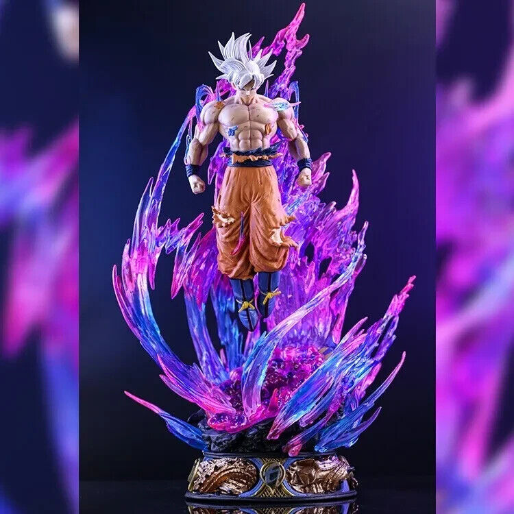 Dragon Ball Figure Model Son Goku Statue Awaken w/ LED Light 15\'\' PVC Toy In Box