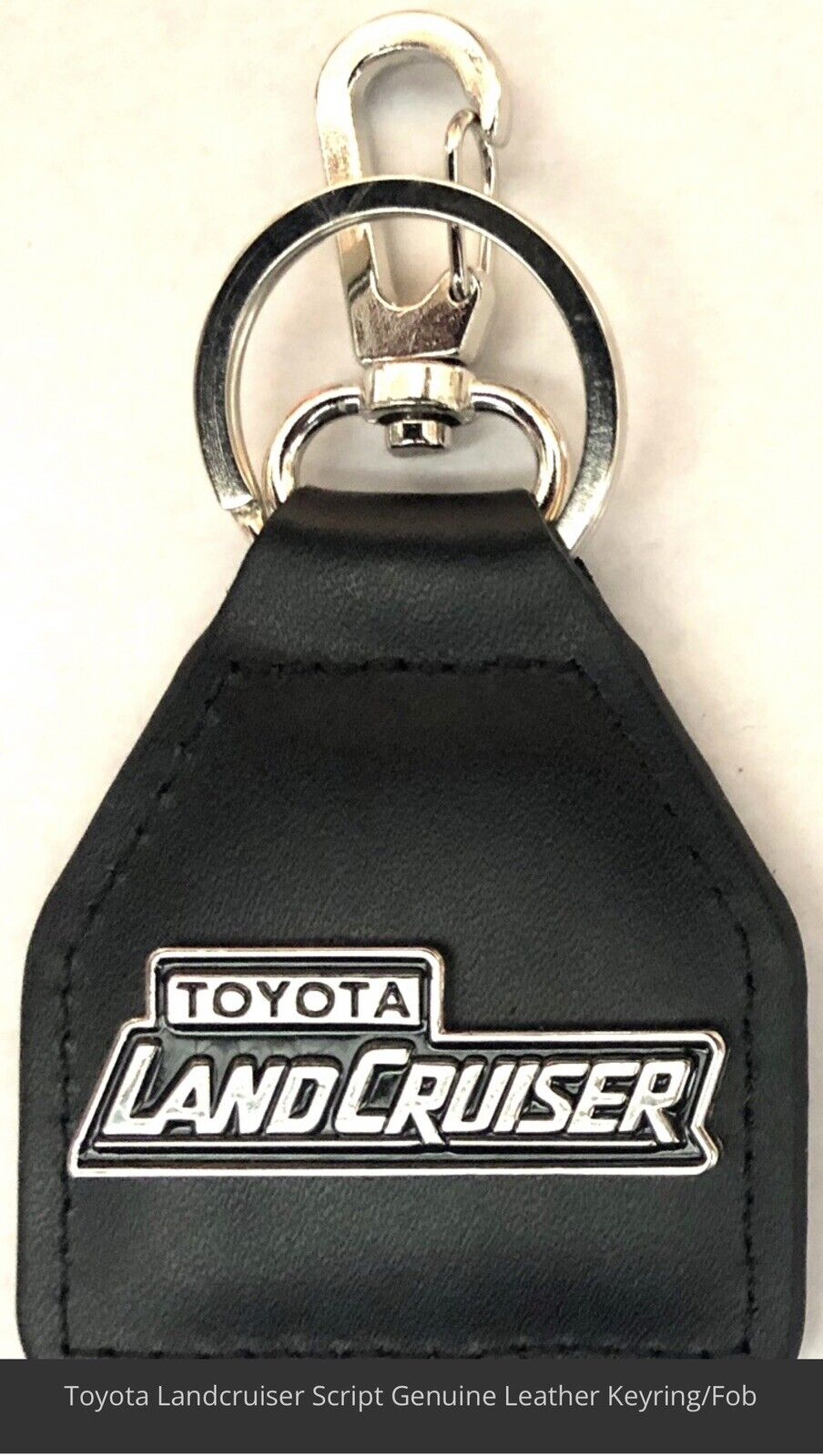 Australian Made Leather Keyring/Fob - Toyota Landcruiser Script 2