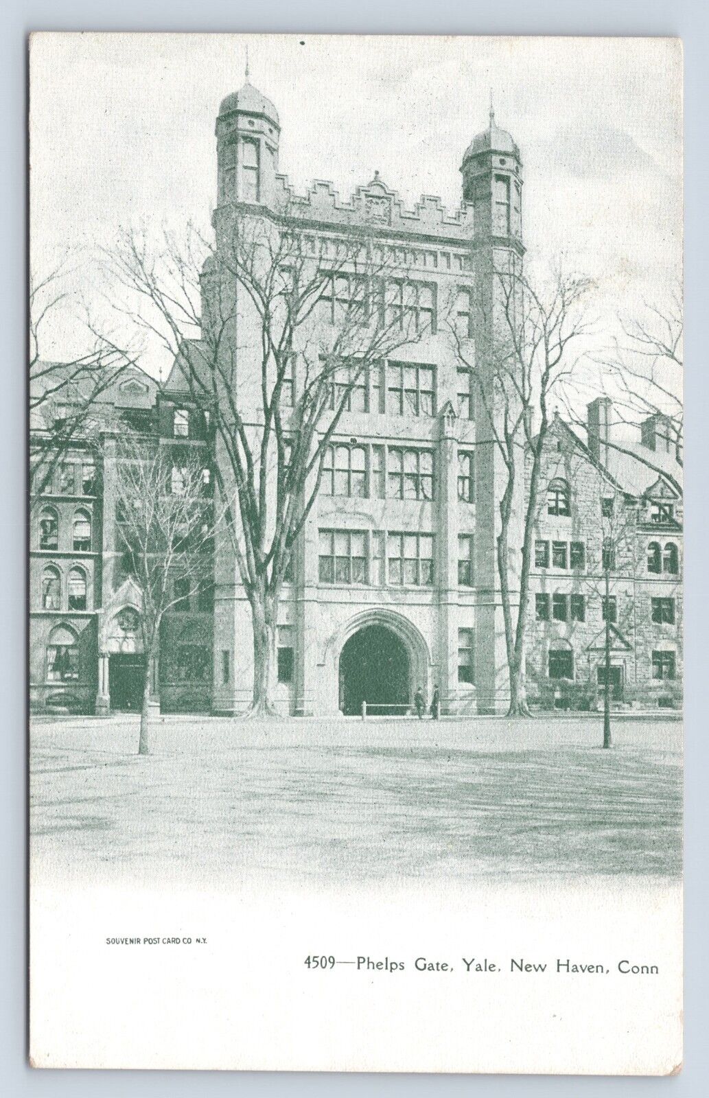 Phelps Gate Yale University New Haven Connecticut CT Postcard c1905-07