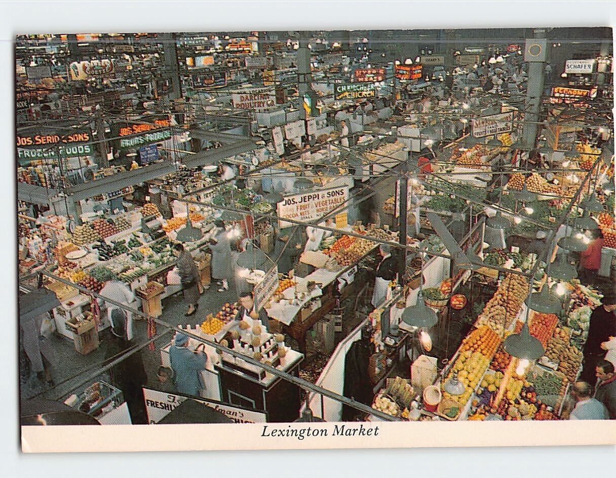 Postcard Aerial View Lexington Market Baltimore Maryland USA