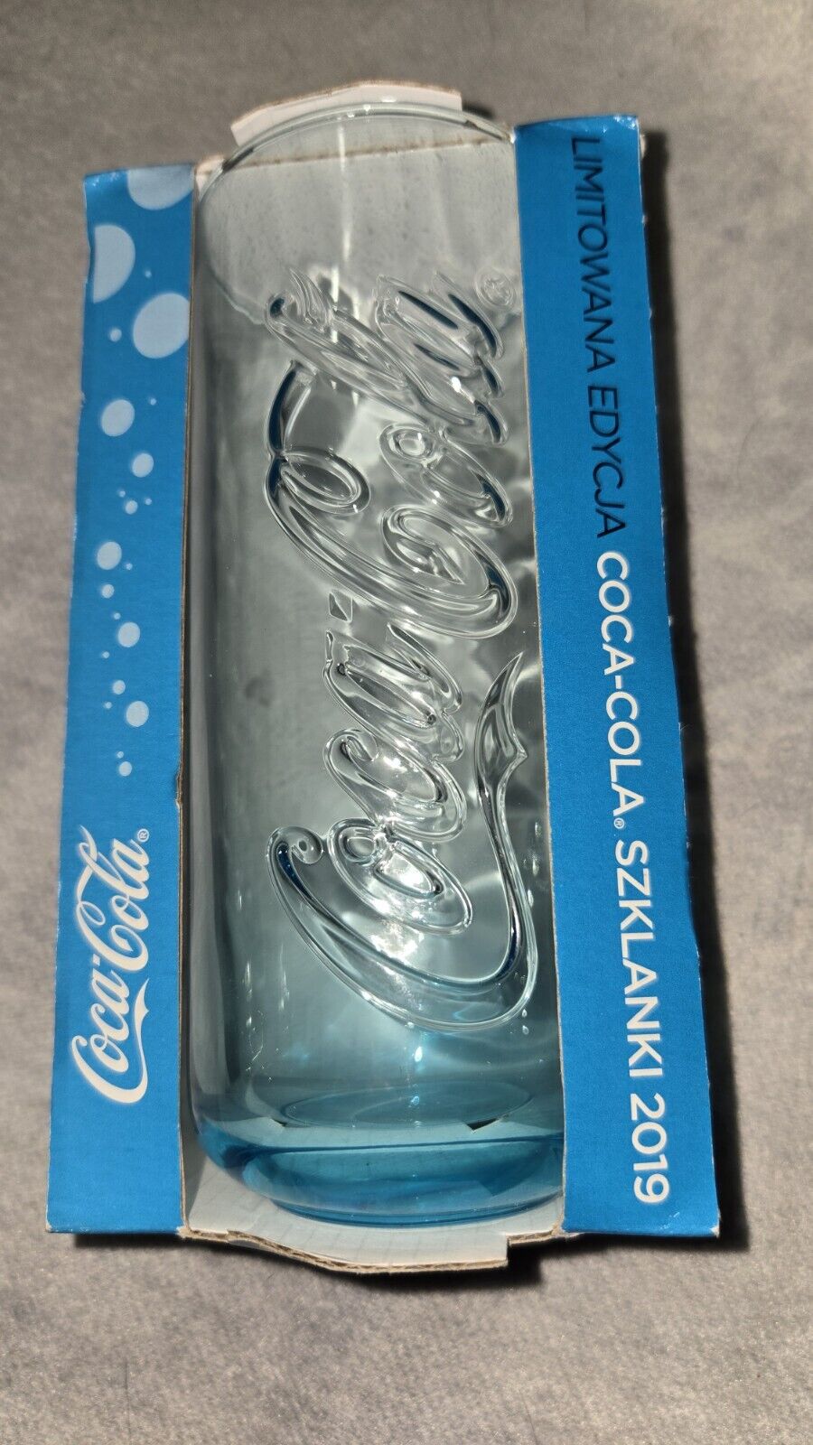 Extremely rare Vintage 2019 Poland Mcdonalds Collectible Blue Glass