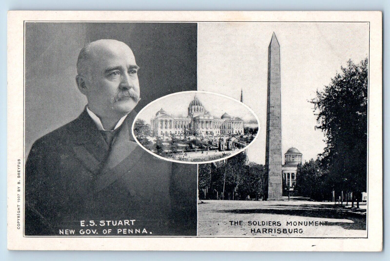 Harrisburg Pennsylvania PA Postcard E.S. Stuart Soldiers Monument Multiview