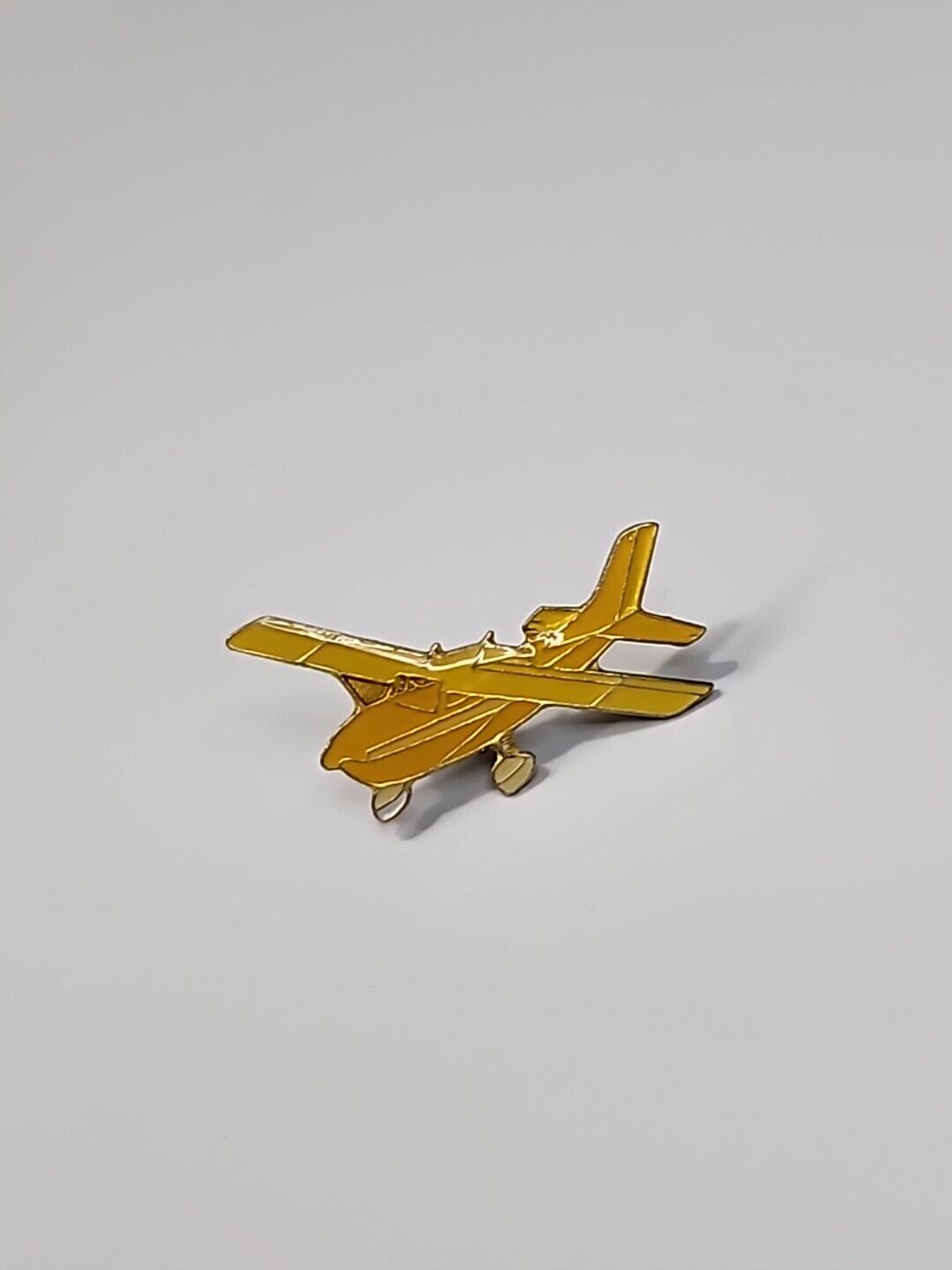 Cessna 172 Skyhawk Lapel Pin Single-Engine Aircraft Shades of Yellow Colors
