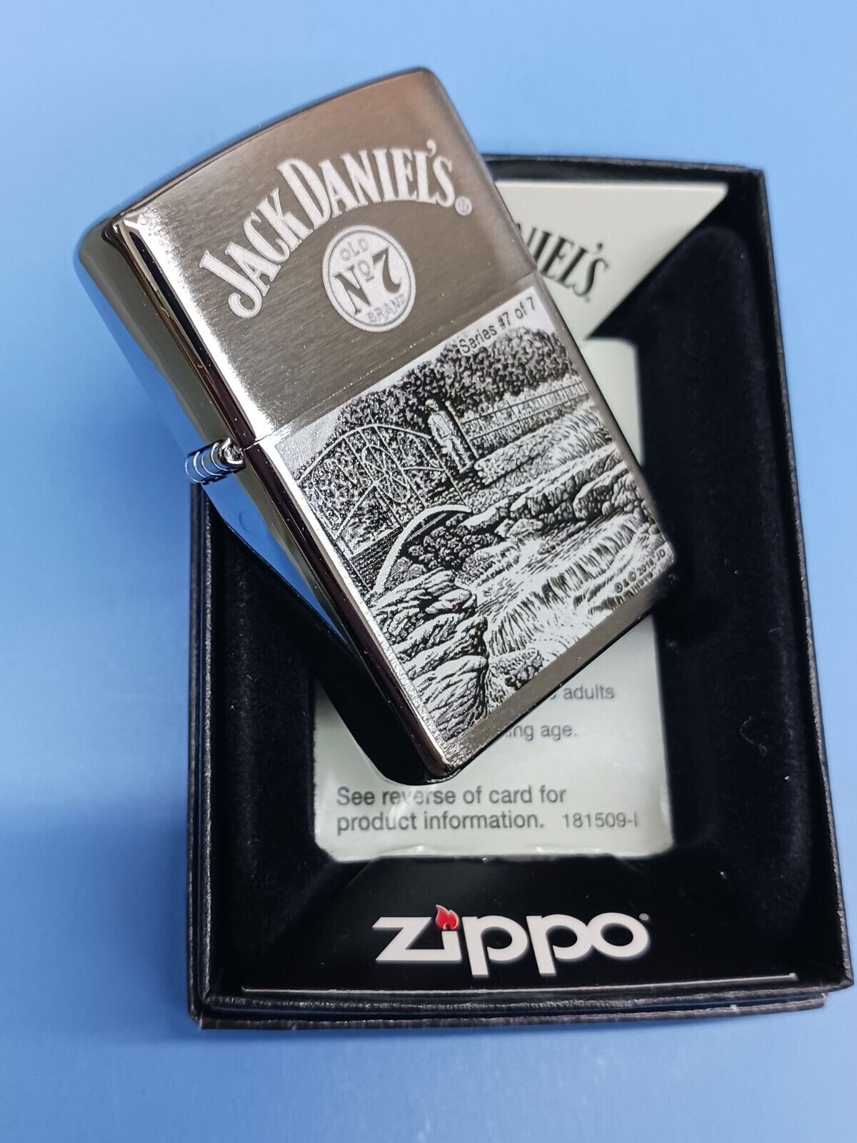 Zippo 29179 Limited Jack Daniels Lynchburg Scene Series #7 of 7 Brush Chrome