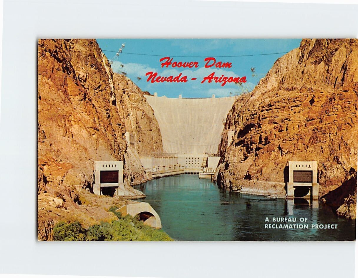 Postcard Hoover Dam Nevada-Arizona USA
