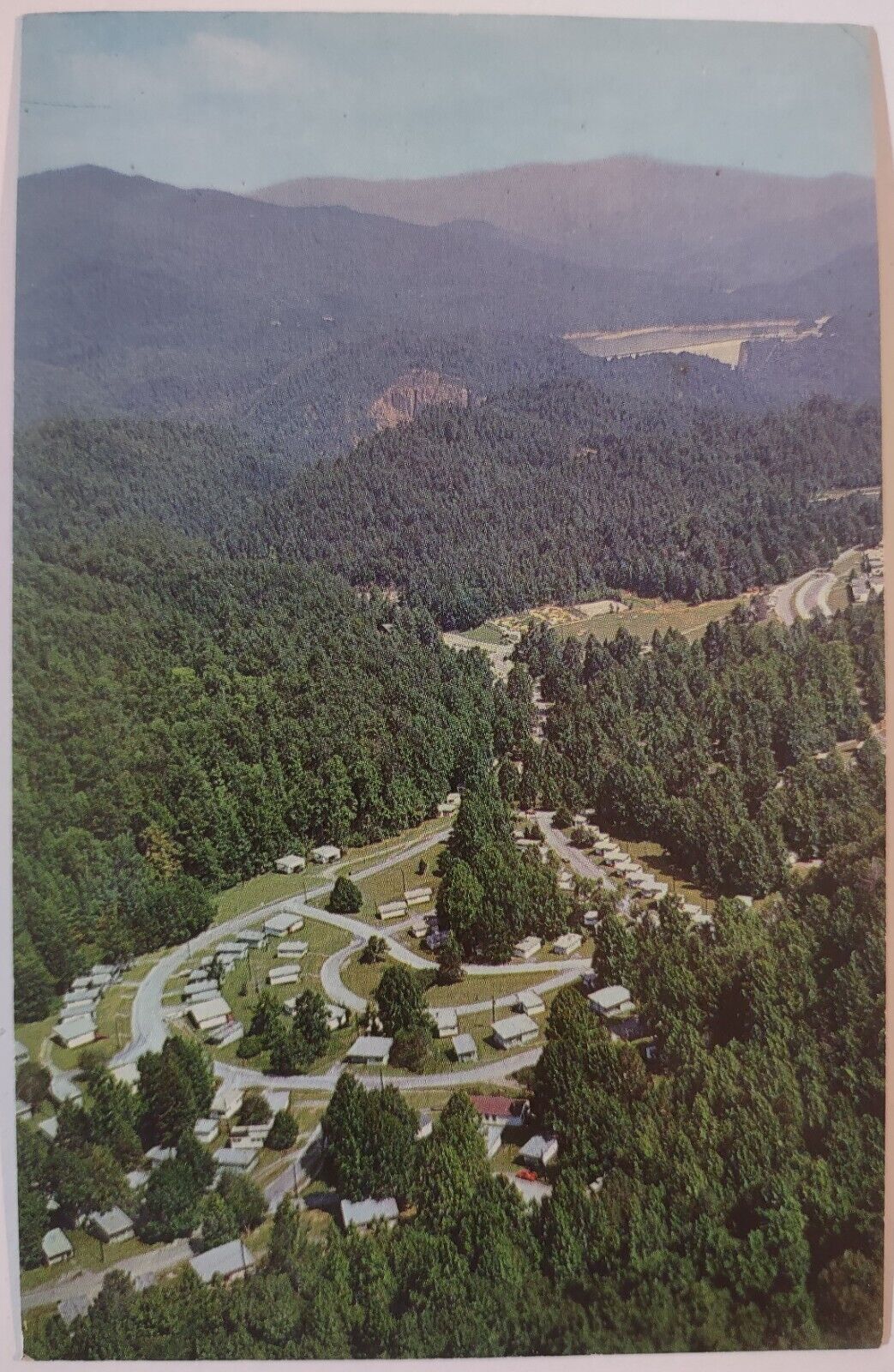 Vintage Postcard Fontana Village Resort Dam North Carolina AA4