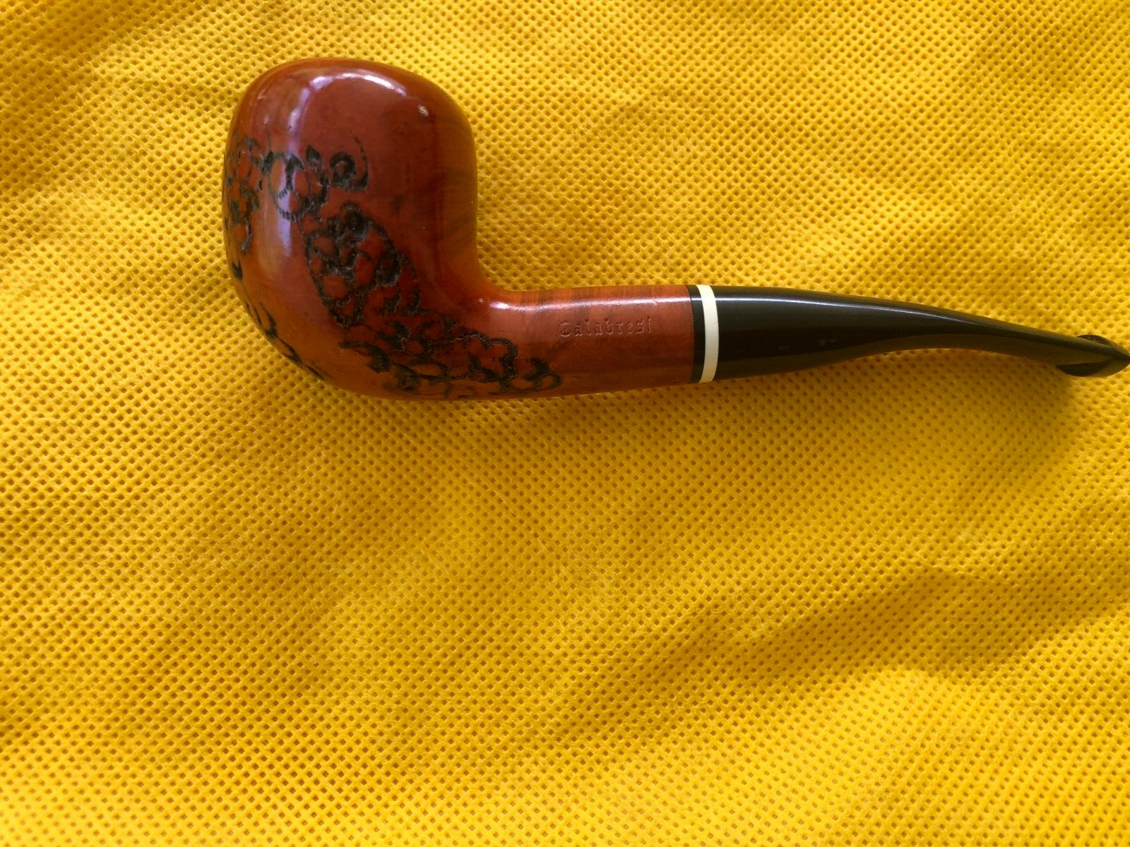 UNSMOKED THOMAS CHRISTIANO CALABRESI LARGE CANTED ACORN BRIAR PIPE