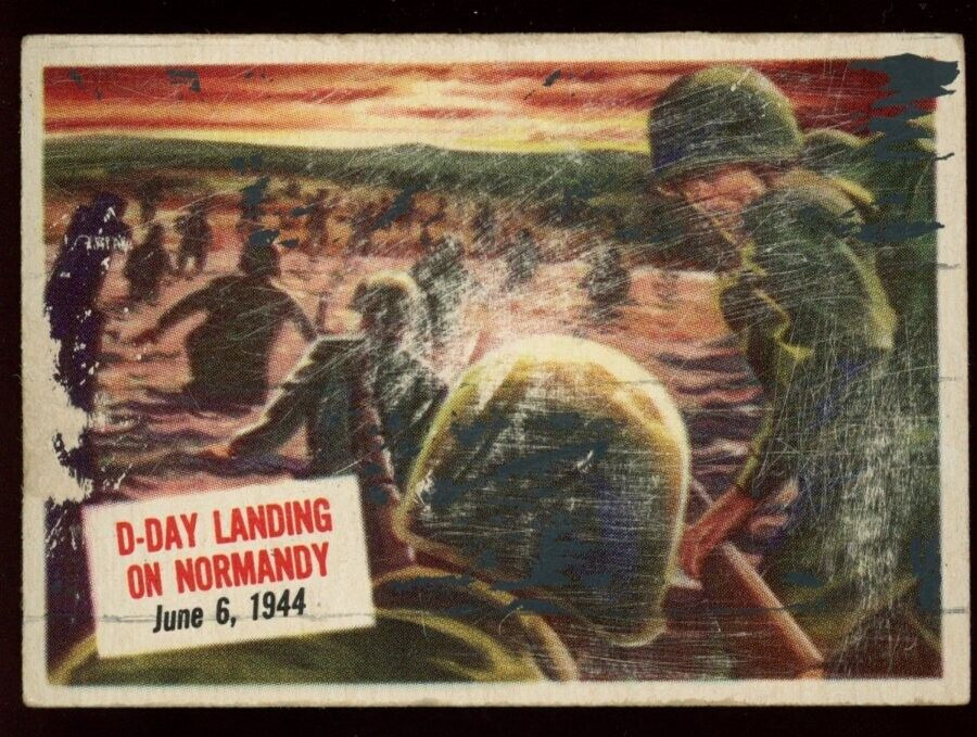 1954 Topps Scoop | #16 D-Day Landing On Normandy | GOOD