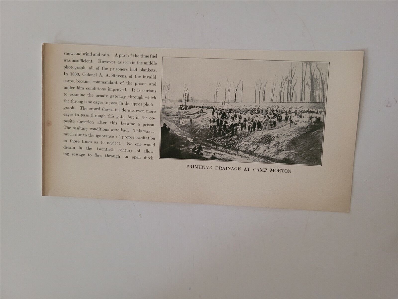 Camp Morton Primitive Drainage 1911 Civil War Picture