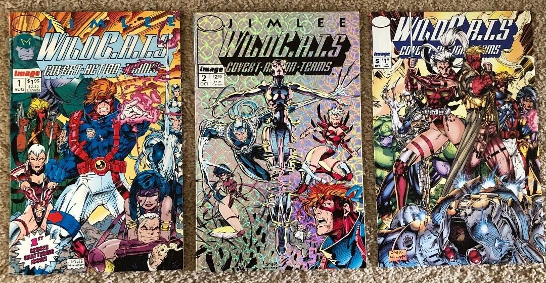 WoW LOT of THREE (3) VF/NM WILDCATS #1, #2, #5 Issues IMAGE Comics Modern Age