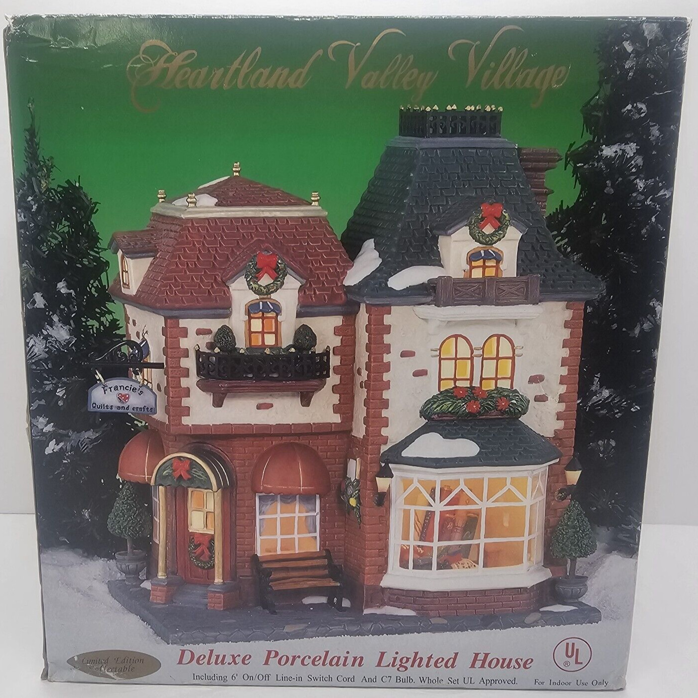 Heartland Valley Village Deluxe Porcelain Lighted House Original Box Open Box