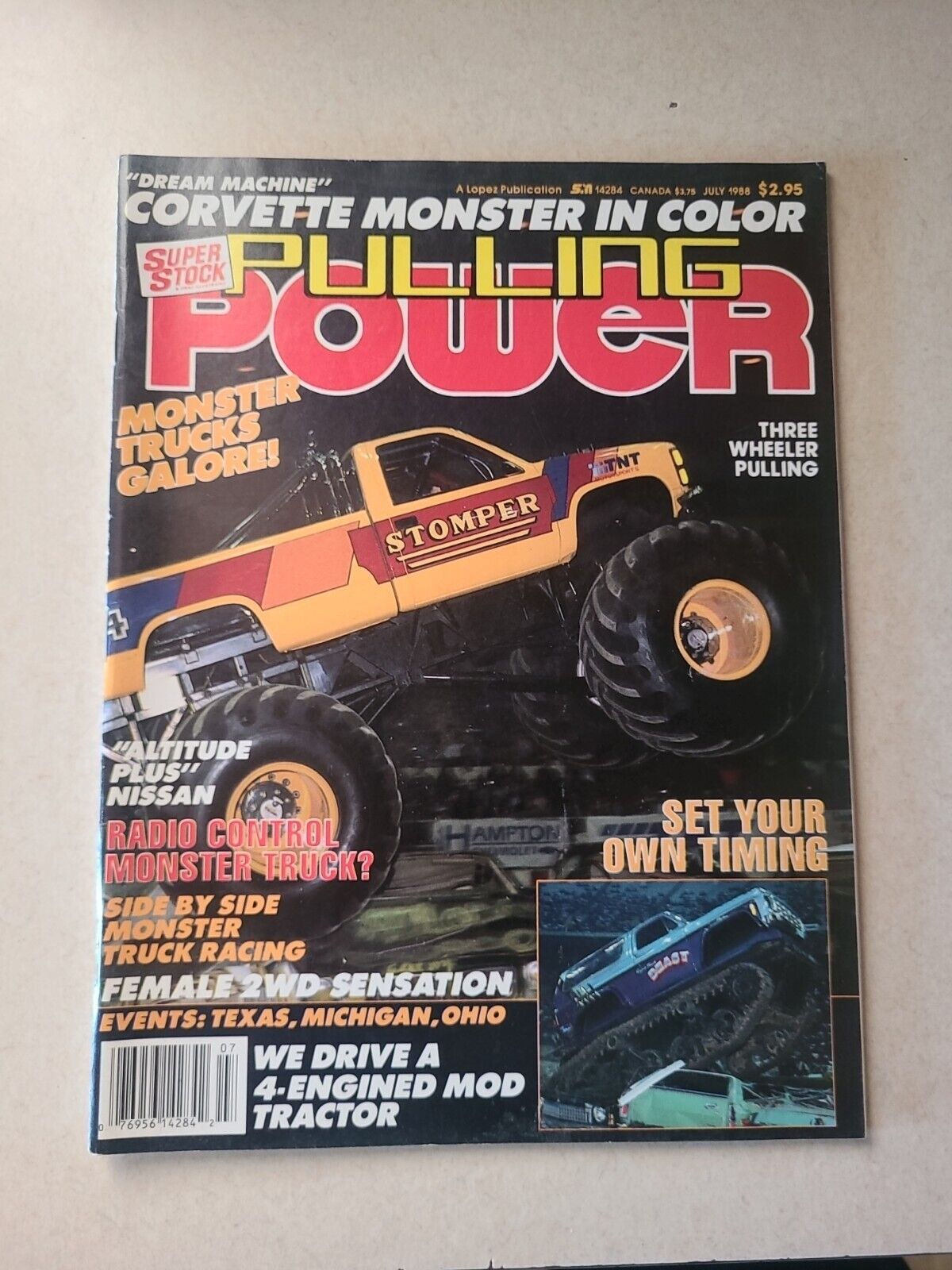 July 1988 Pulling Power Magazine Dream Machine Corvette Monster IN Color