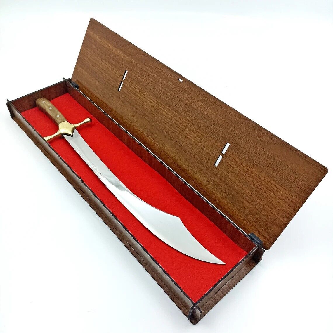Desk Art Decoration Scimitar Sword with Box and Stand, 23.62'' Sinbad Sword