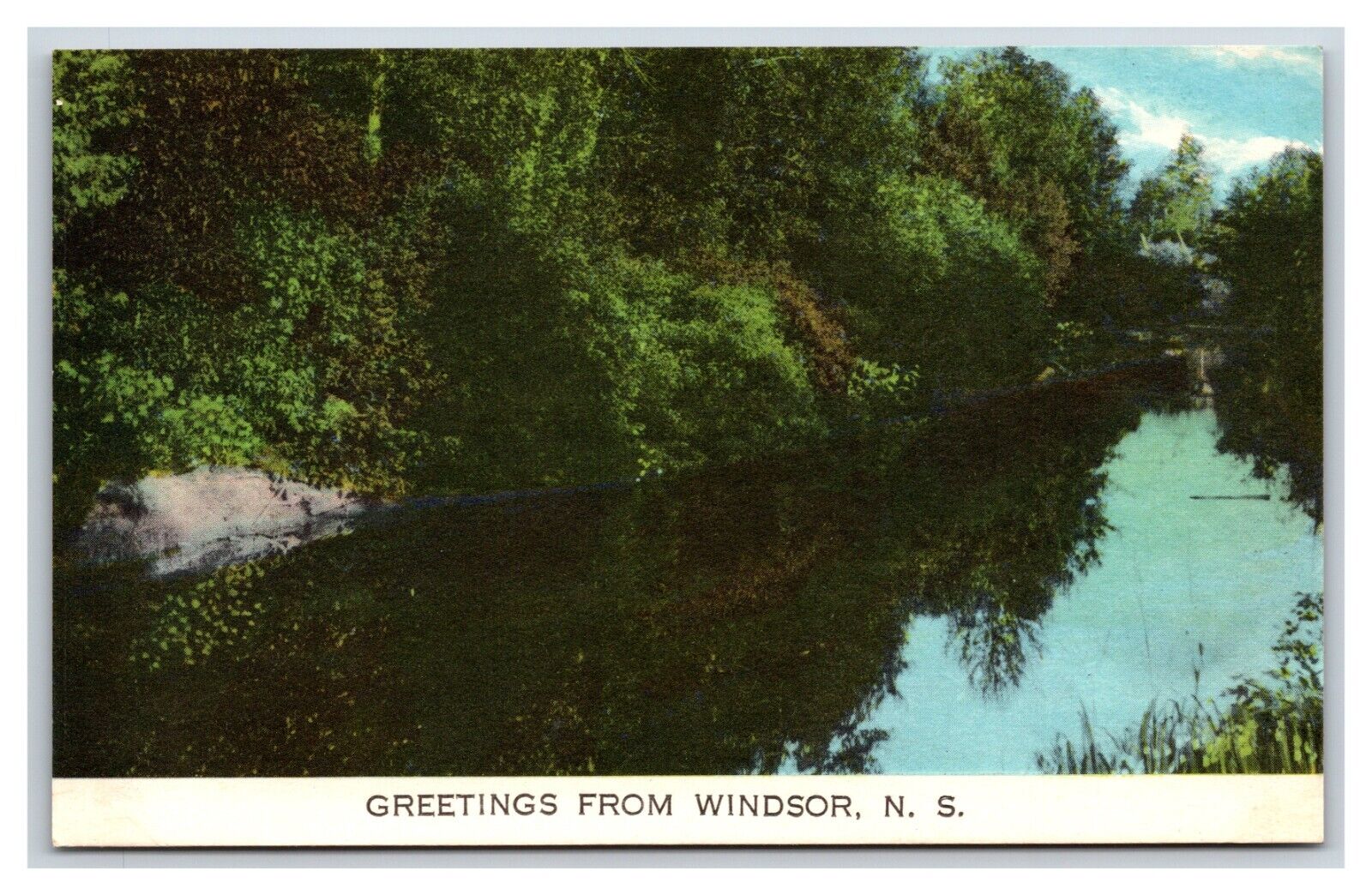 Generic Scenic Greetings Windsor Nova Scotia NS UNP WB Postcard S5