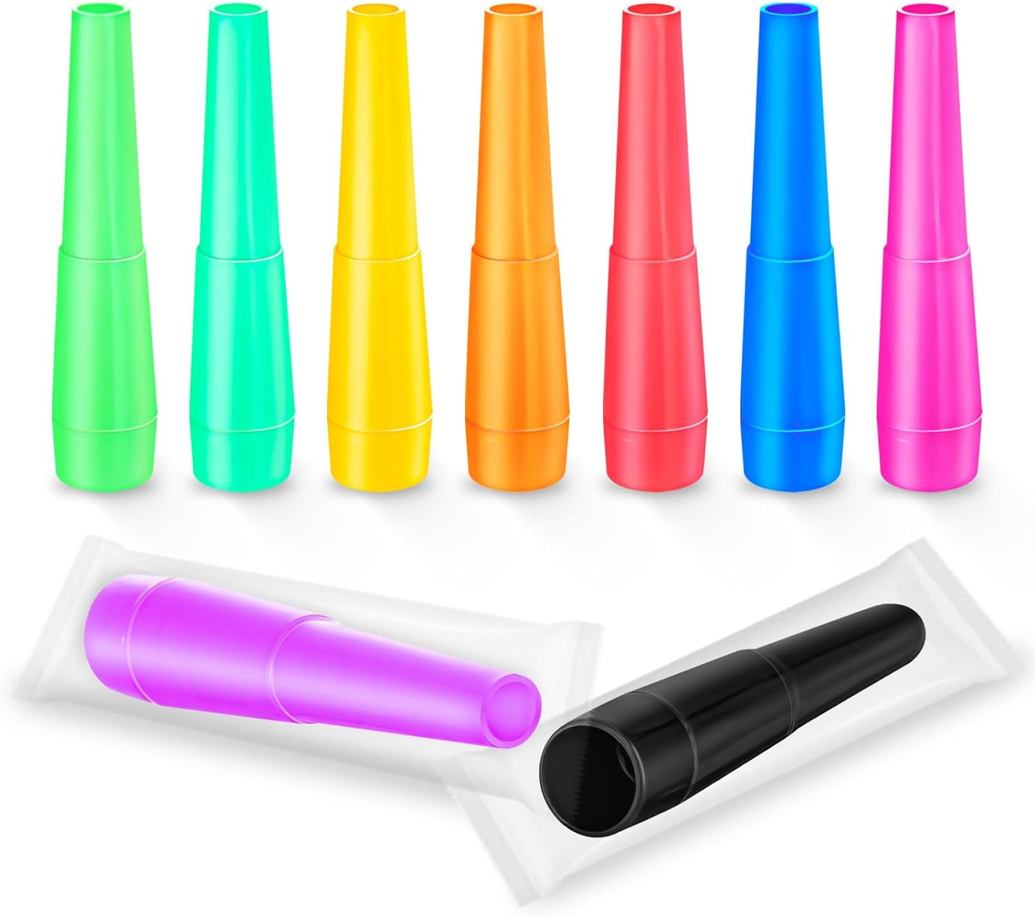100Pcs Tips Disposable Shisha Hookah Mouth Tips Individual Wrapped Mixed Colors 