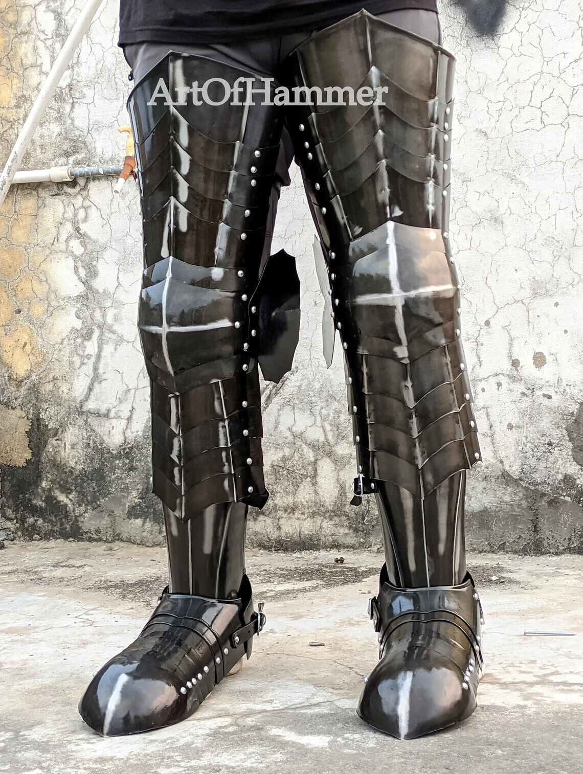 Ring Wraith Black Rider Costume/Medieval Nazgûl Leg Armor/Witch King Leg Armor/