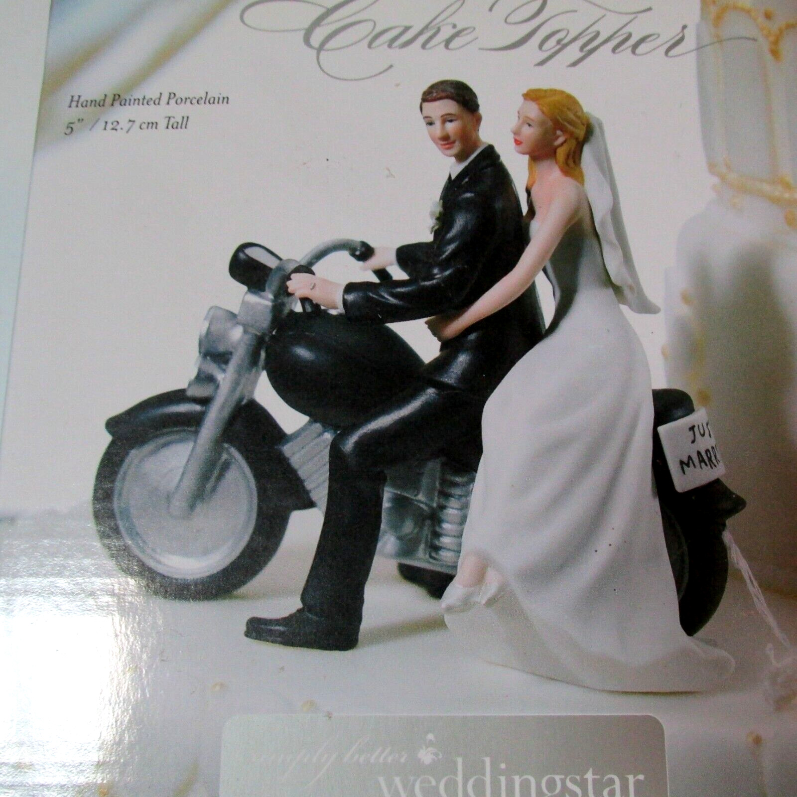 Weddingstar Cake Topper Motorcycle Get Away Wedding Figurine Top Porcelain Bride