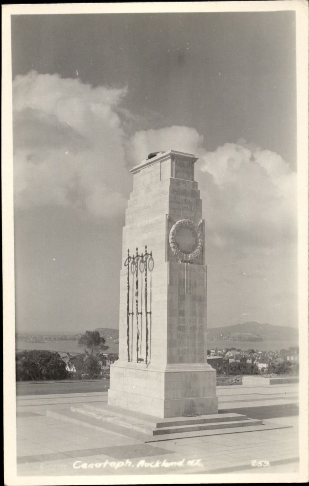 Cenotaph Monument Auckland New Zealand RPPC