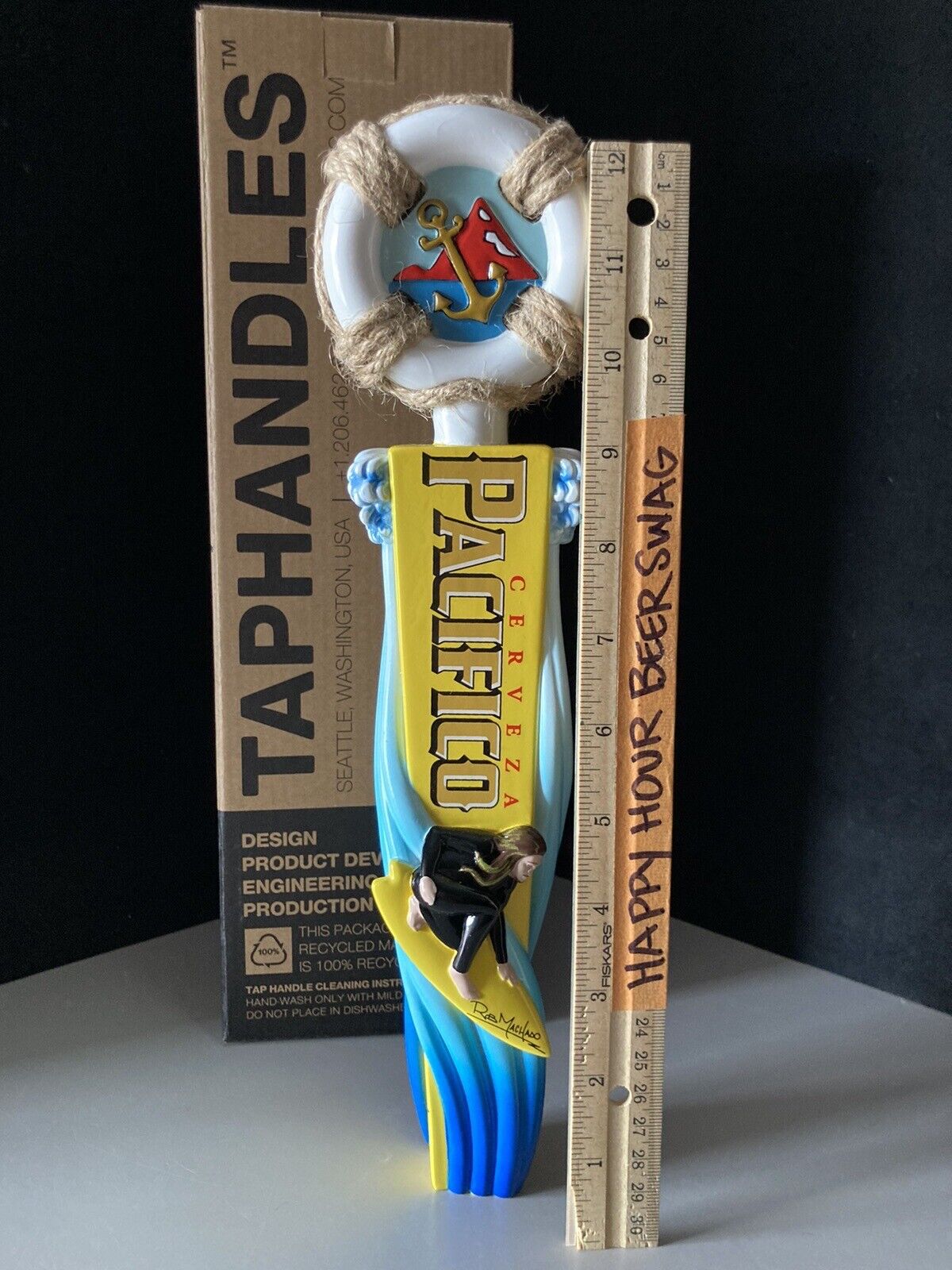 Rare Pacifico Rob Machado Surfing Figural Beer Tap Handle Mexico Bar Lot B