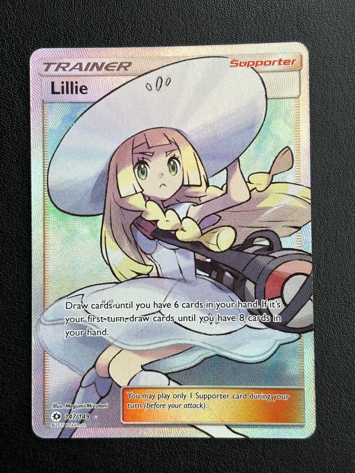 Pokemon Card - Sun & Moon - LILLIE Full ART TRAINER 147/149