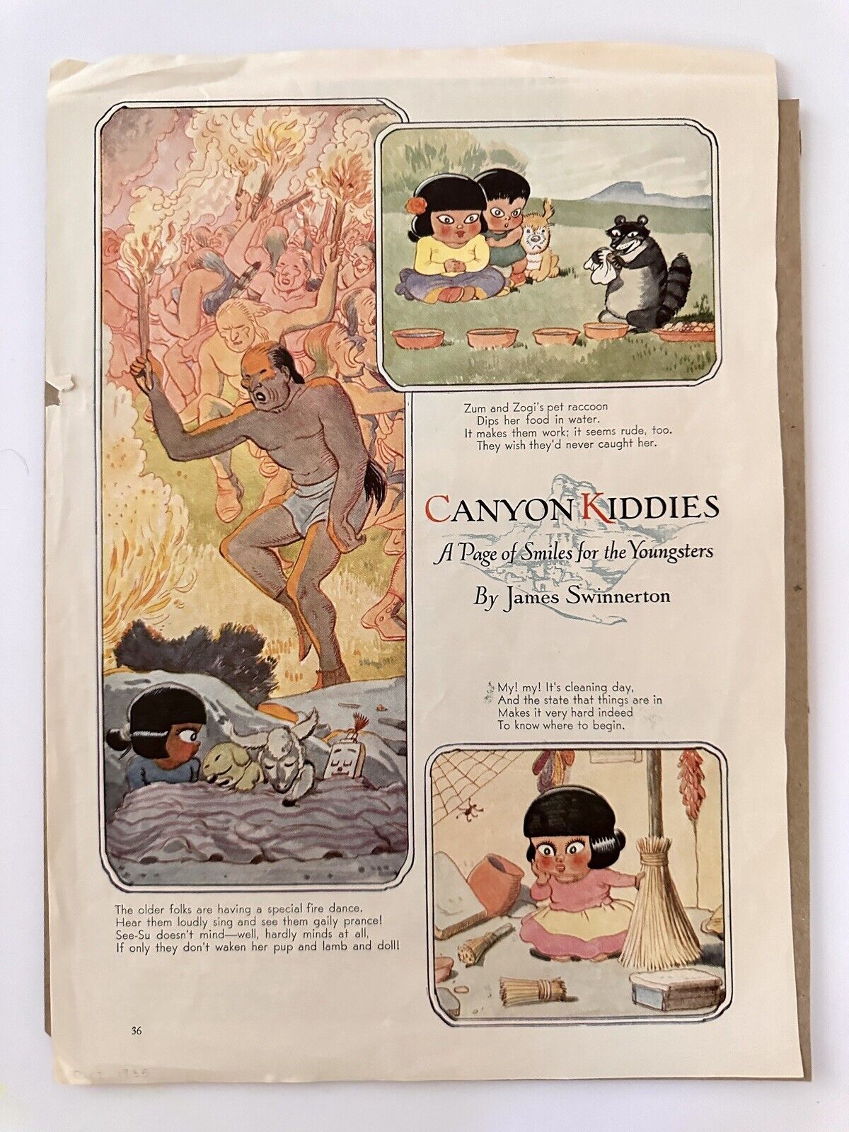 Canyon Kiddies By James Swinnerton Good Housekeeping October 1935 Comic Page