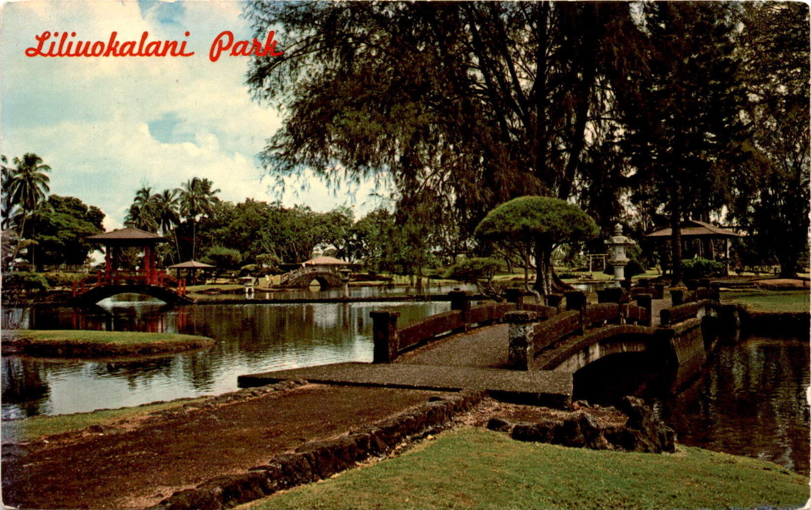 Liliuokalani Park Hilo Hawaii Japanese garden Queen Liliuokalani Kingdo Postcard
