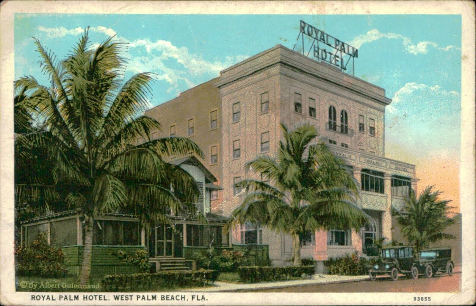 Postcard White Border Royal Palm Hotel West Palm Beach Florida FL