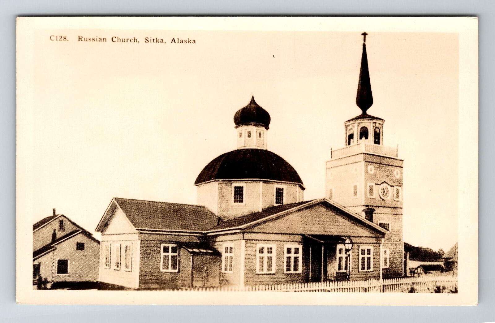 Sitka AK-Alaska RPPC, Russian Church, Real Photo c1939 Vintage Postcard