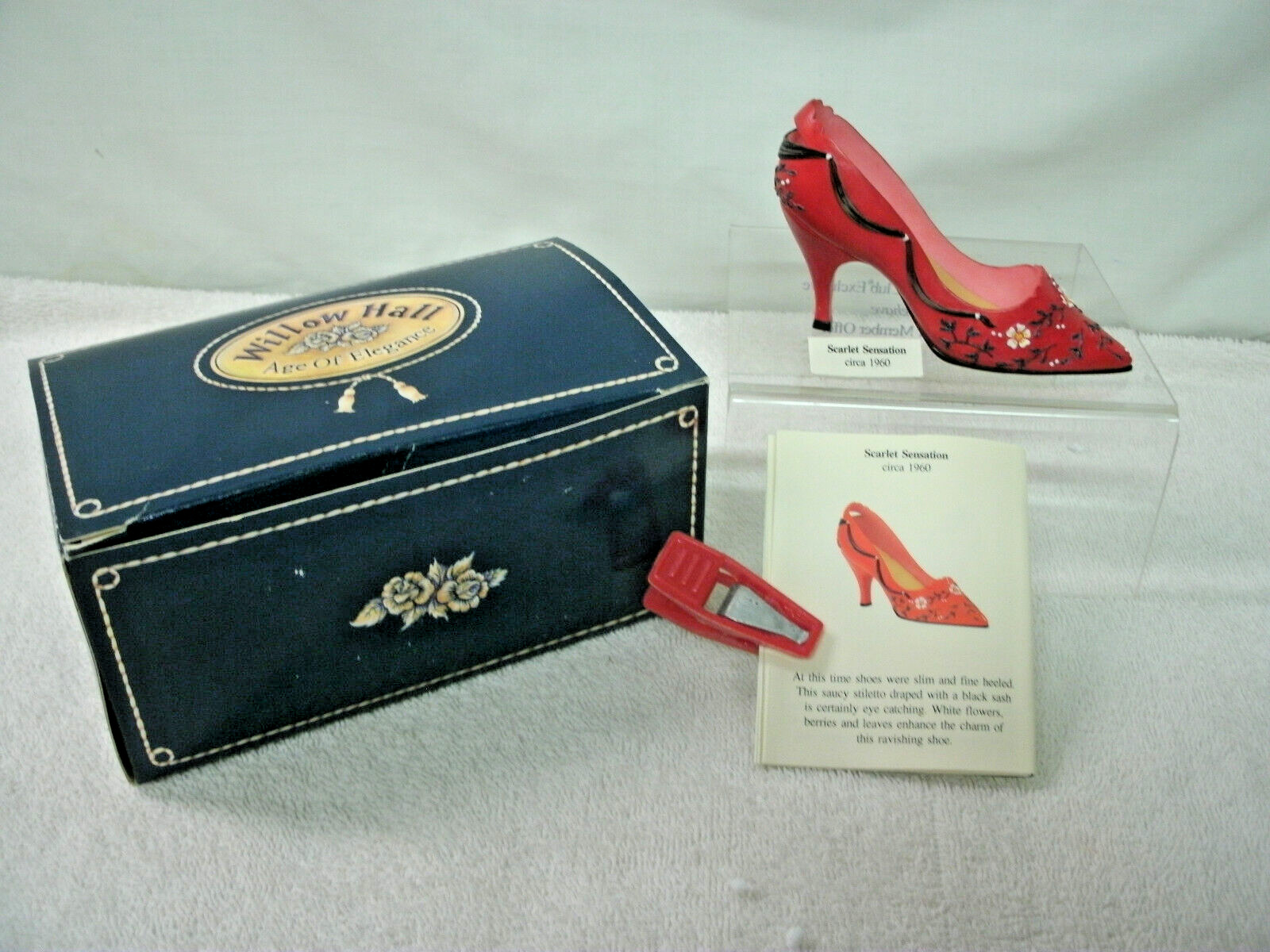 Willow Hall Shoe Collection **SCARLET SENSATION **  #7217 --Box/Insert