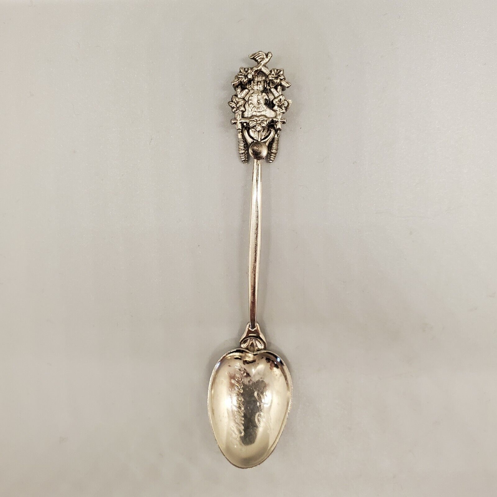 Kimberley British Columbia Souvenir Spoon - Canada -Clock -Silver Tone 3.75\