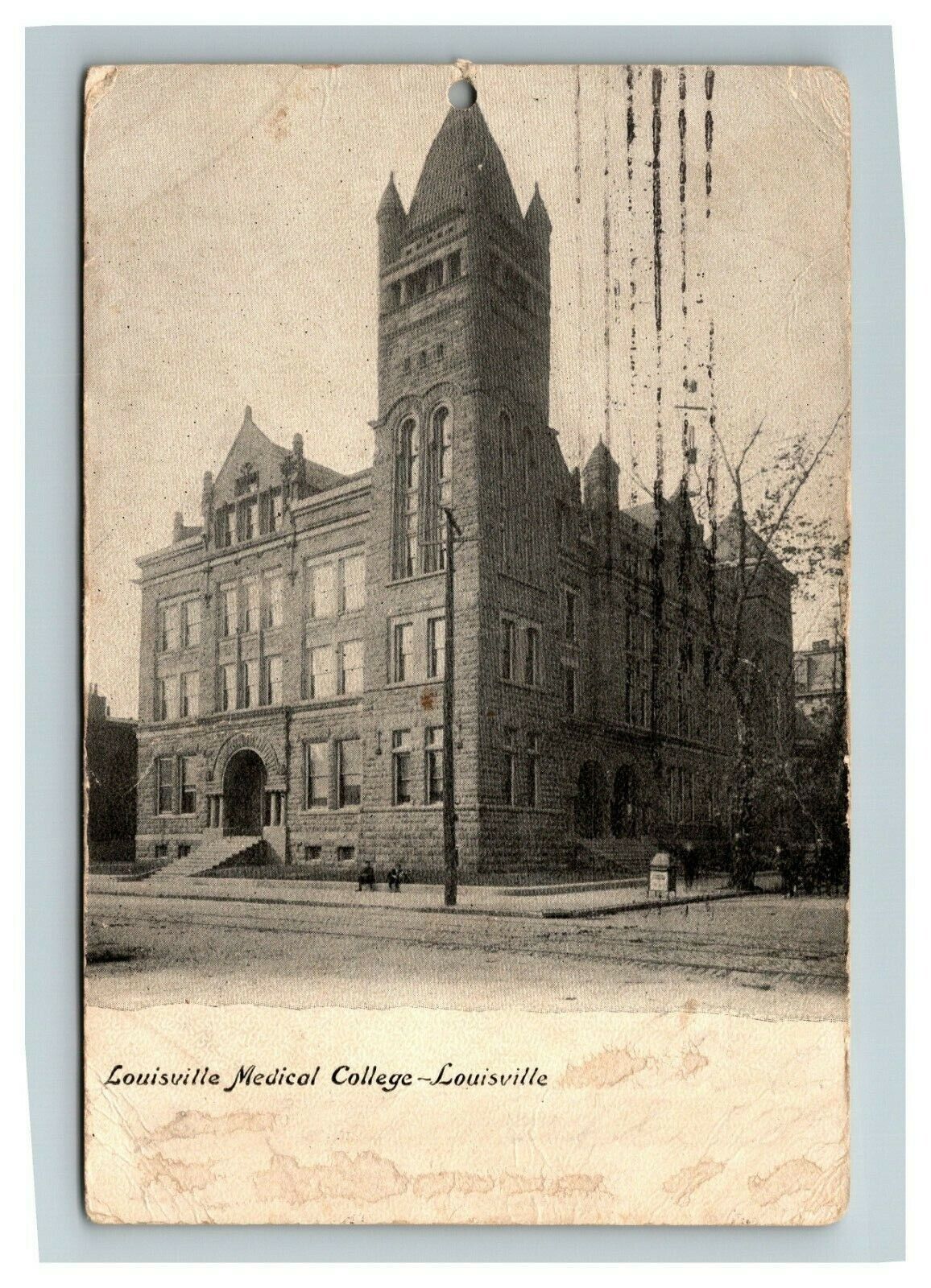 Louisville Medical College, Louisville KY c1906 Hole Punch Vintage Postcard