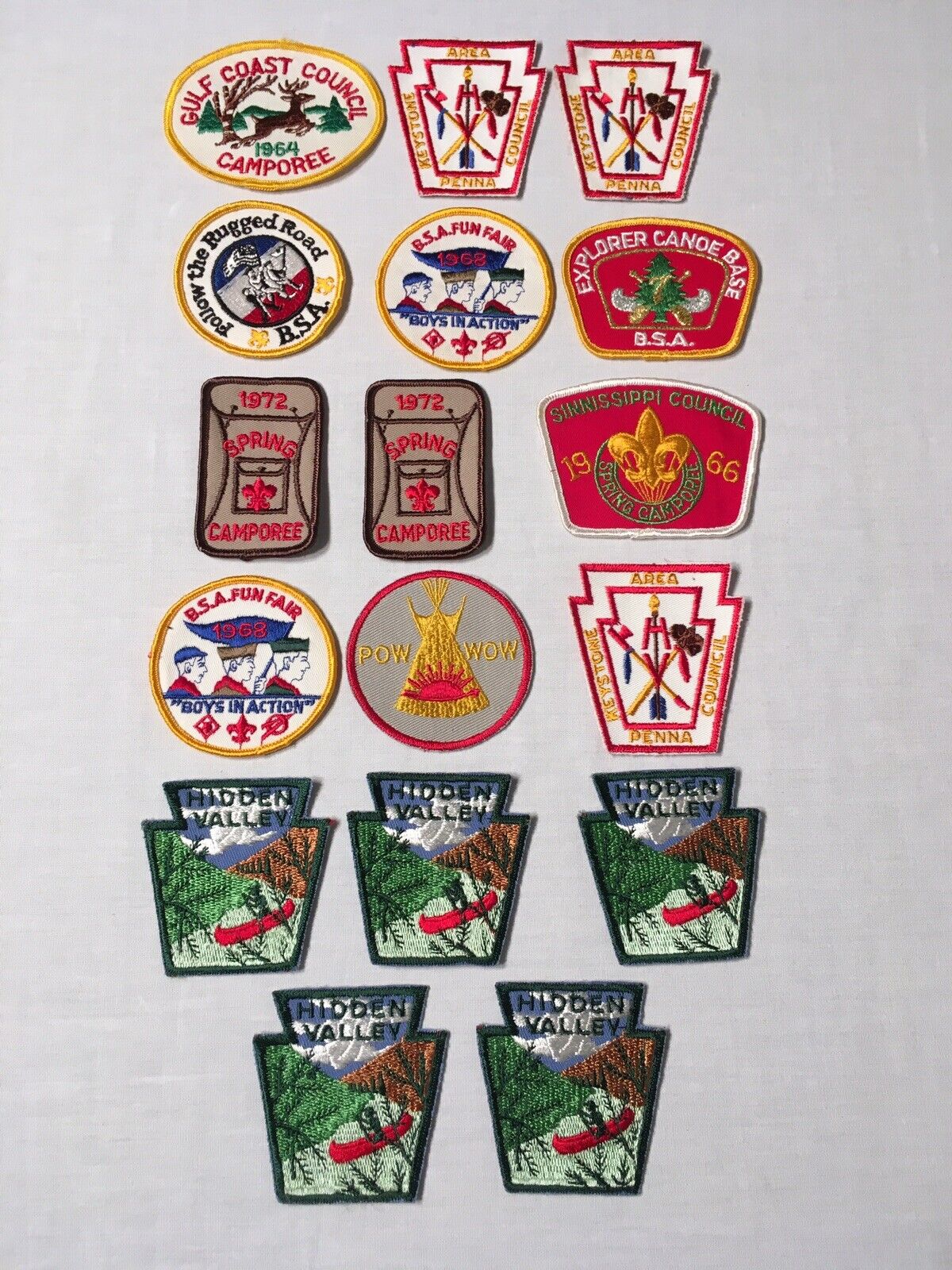 LOT OF 17 VTG BOY SCOUTS OF AMERICA BSA PATCHES 1960’s - 1970’s NEW NOS