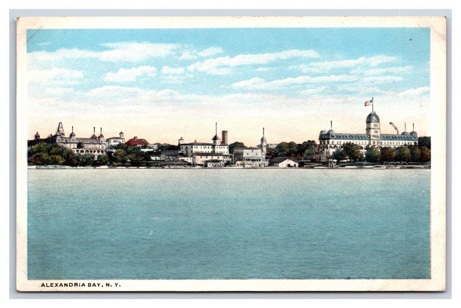 View ofAlexandria Bay Thousand Islands New York NY UNP WB Postcard M19