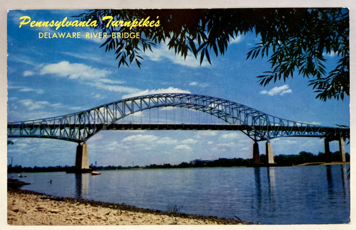 Pennsylvania Turnpike\'s Delaware River Bridge, Vintage Chrome Postcard