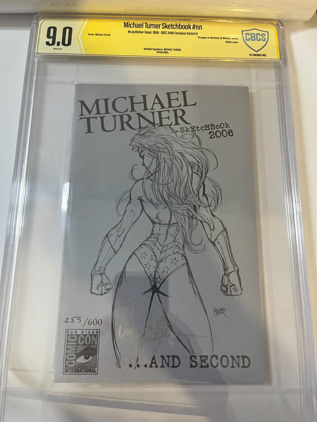 2006 SDCC Signed Micheal Turner Sketch Book CBCS 9.0