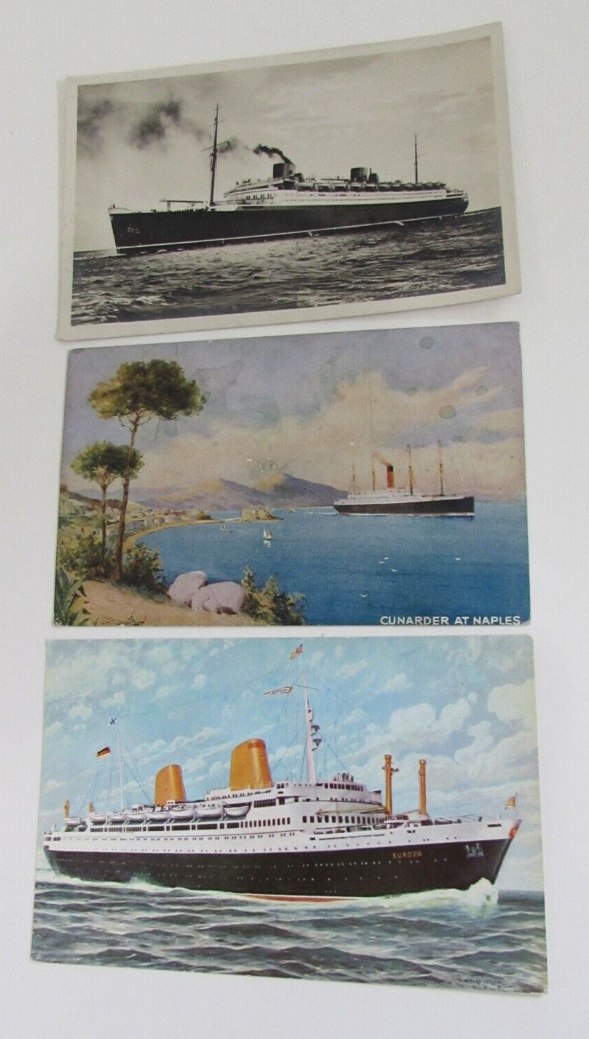 Nord-deutscher Lloyd Ship Cunarder MS Europa Postcards Cunard