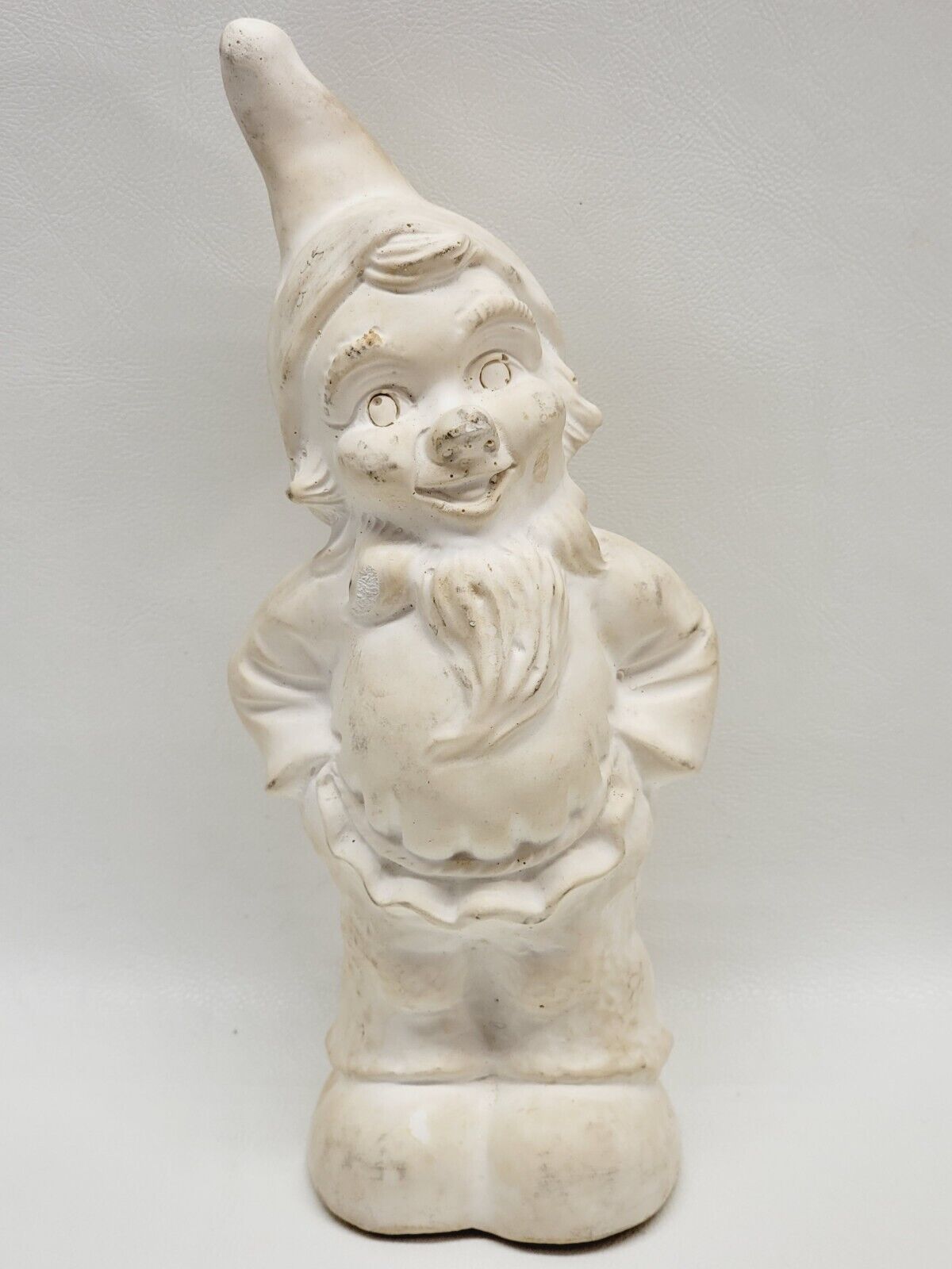 Vintage ZEHO Germany Garden Gnome  Unpainted Plaster