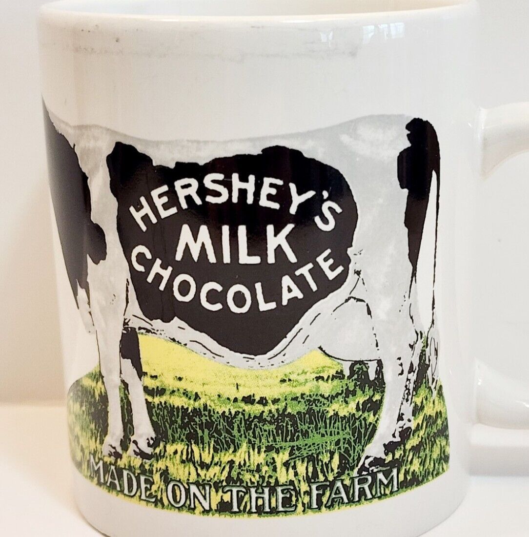 Vintage Hershey\'s Coffee Mug Made On the Farm Cow Milk Chocolate 8oz