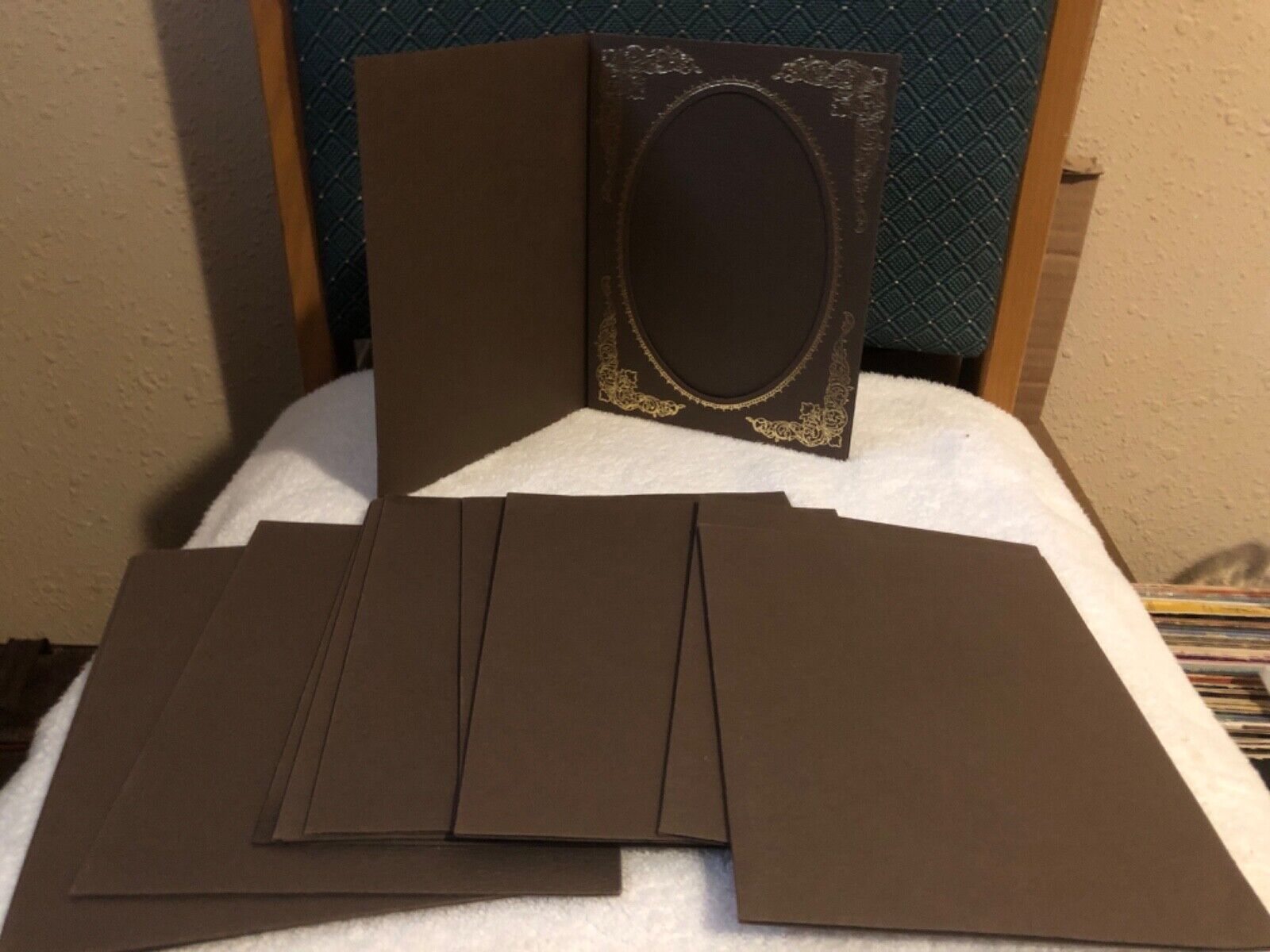 Vintage Lot 11 6x8 Cardboard  old time Photo Picture Frames Oval & Rectangle