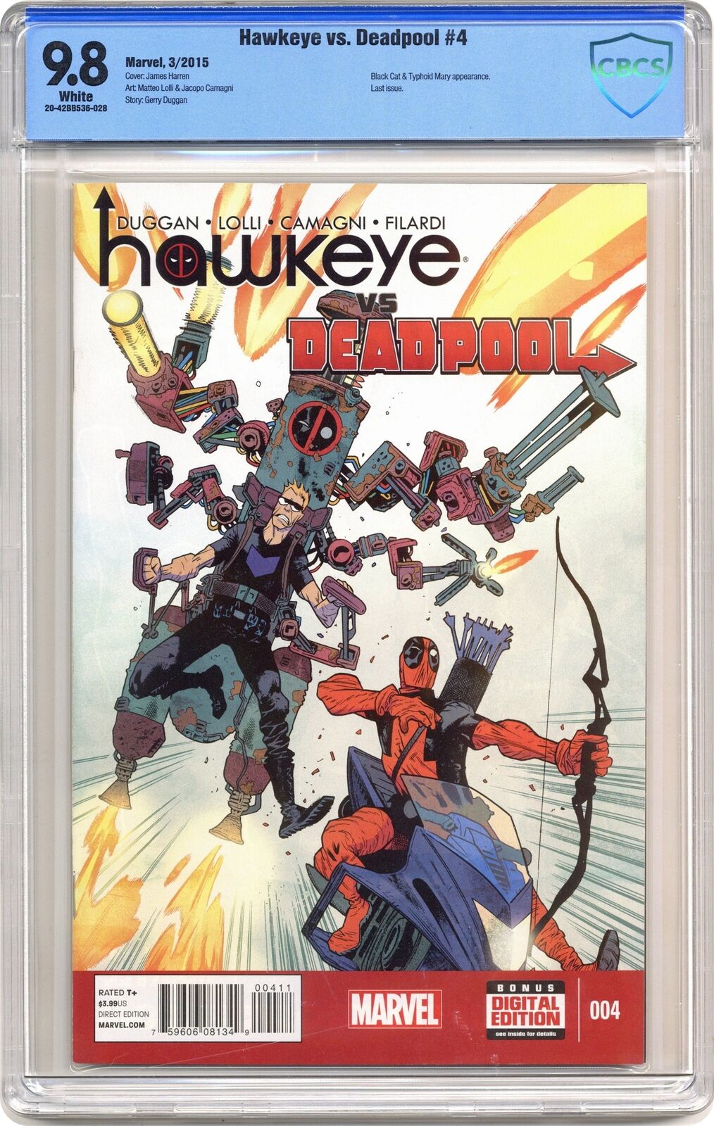Hawkeye vs. Deadpool #4A Harren CBCS 9.8 2015 20-42BB536-028