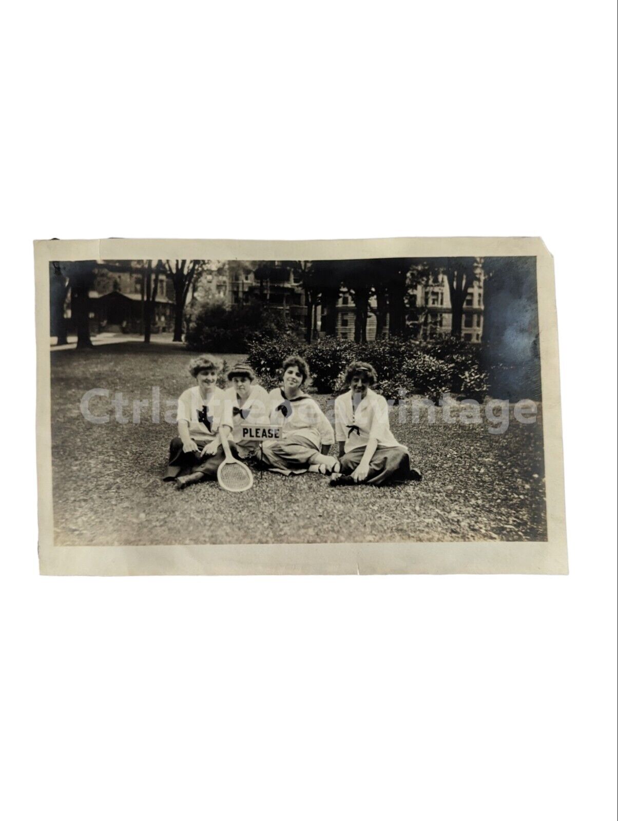 Vintage 1911 Ladies Tennis Team Antique Photo