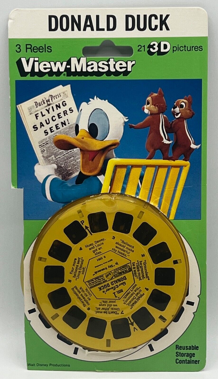 Vintage 1980 View-Master Donald Duck 3 Reels Set (Donald\'s Gold Mine, etc.)